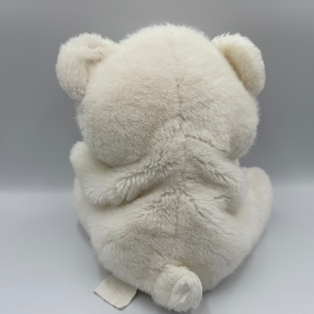 Vintage White Polar Bear Plush Hand Puppet Soft Faux Fur 9 Inch - Picture 2 of 7